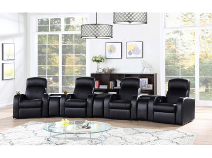 Upholstered Recliner With Cup Holder Comfort Lounge Chair - Black