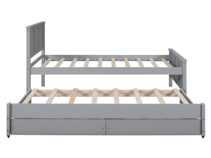 Platform Bed With Trundle And Drawers