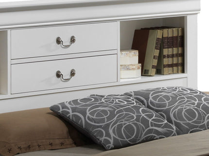 Traditional Style Bookcase Storage Bed