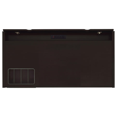 Halston - 3 Drawer Office Computer Desk With Keyboard Tray - Cappuccino