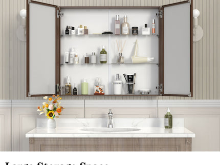 Medicine Cabinet, Wall Mounted Bathroom Mirror With Storage