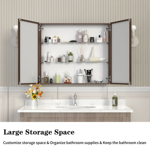 Medicine Cabinet, Wall Mounted Bathroom Mirror With Storage