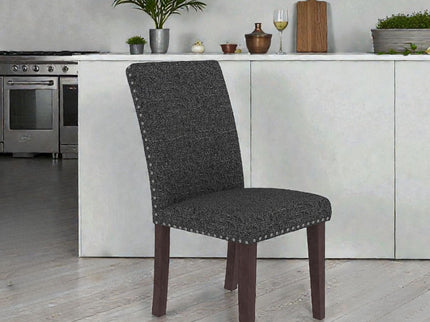 Upholstered Dining Chair With High Back Design (Set of 2)