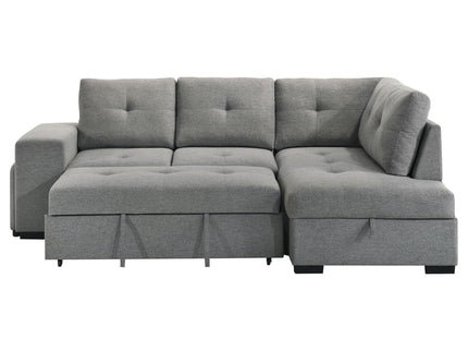 Atkinson - Sleeper Sectional Sofa With Lift Top Chaise - Gray