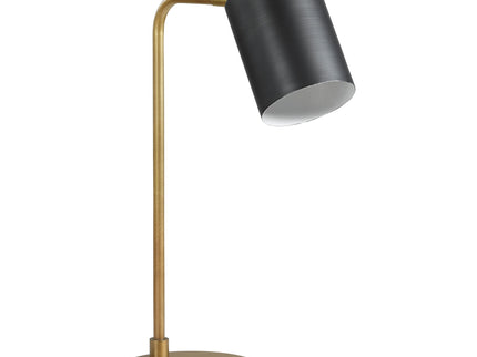 Dharma - Adjustable Table Lamp With Shade - Antique Brass