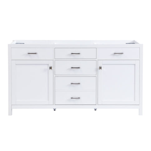 Bathroom Vanity Cabinet Only With Soft Closing Doors & Drawers, Adjustable Shelves - White