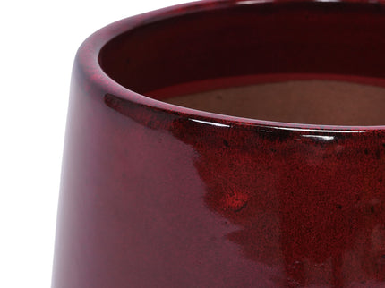 4 Pieces Planter Pot, Indoor Outdoor Flowerpot For Patio, Garden, Or Windowsills - Bean Paste Red