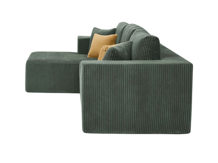 L - Shape Full Compressed Upholstered Sectional