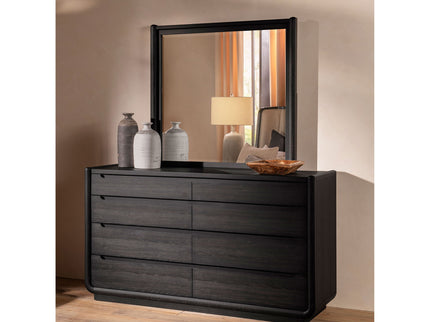 Bangor - 8 Drawer Dresser With Mirror Set - Black