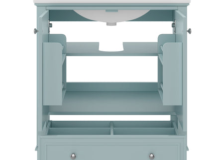 Modern Bathroom Vanity With Sink Combo, Doors And Drawer