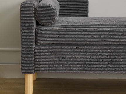 Upholstered Corduroy Flip Top Storage Bench For Living Room