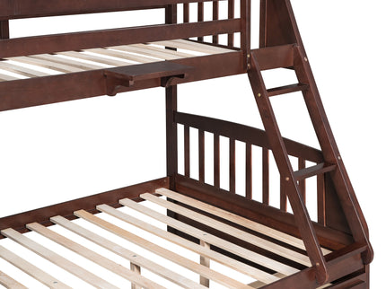 Bunk Bed With Drawers, Ladder And Storage Staircase