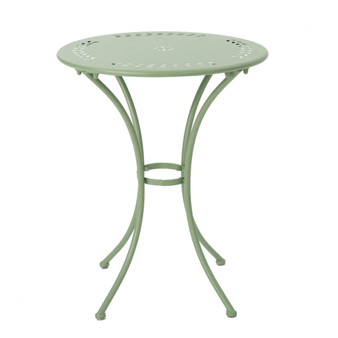 Ambrosia - 3 Piece Bistro Set With Leaf Motifs Top And Seat