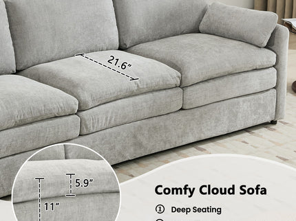 Cozy Upholstered 3 Seater Sofa Cushion For Living Room