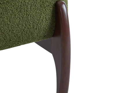 Modern Boucle Lounge Chair With Solid Wood Fram
