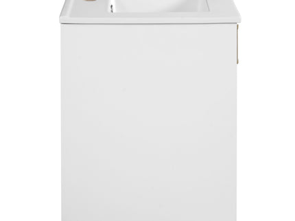 Wall Mounted Bathroom Cabinet With Side Shelf Combo, Vanity With Sink - White