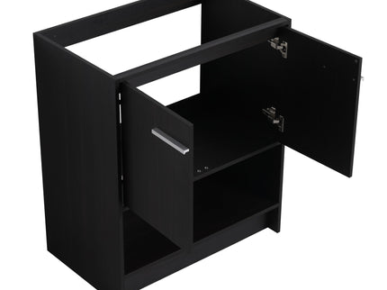 Modern Bathroom Vanity With Ceramic Sink, Freestanding Cabinet, Soft Closing Doors