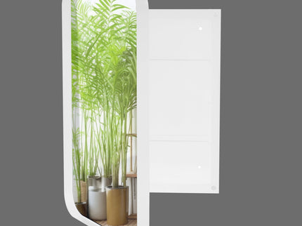 Recessed Metal Framed Medicine Cabinet With Mirror And Adjustable Shelves Wall Mirror With Storage For Bathroom