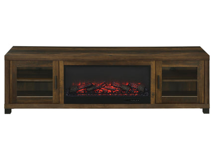 Temby - Fireplace TV Stand With Flameless Ambience - Pine Wood