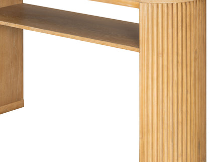 Console Table With Fluted Legs, Open Shelf