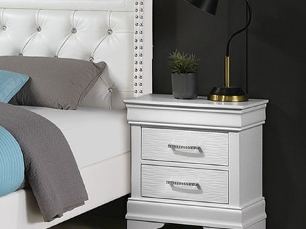 Nightstand With Drawers - White