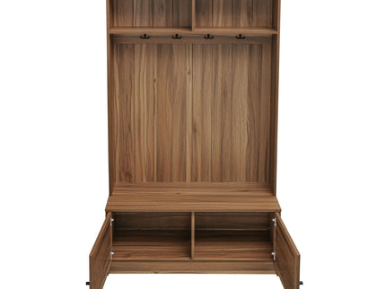 Modern Storage Closet For Bedroom, Entryway, Or Living Room - Walnut