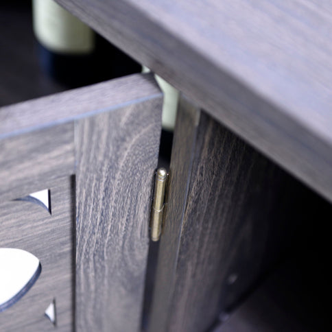 3 Door Mirrored Sideboard Cabinet With Adjustable Shelves