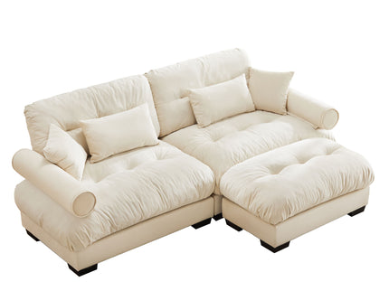 Super Comfort Oversized Modular Sectional Sofa With Movable Ottoman