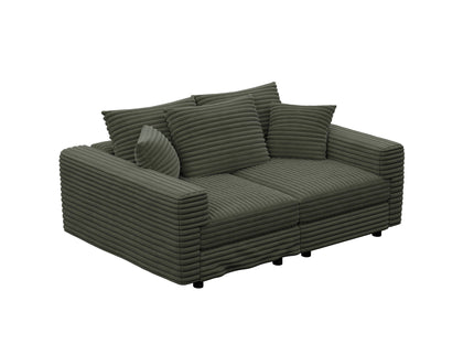 4 Seat Sofa, Modern Comfy Upholstered Sofa Cloud Couch, Deep Seat Couches With Soft Pillows