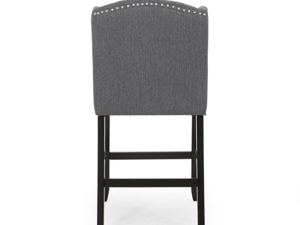 Vienna - Fabric Tufted Counter Stool With Nailhead Accents (Set of 2)