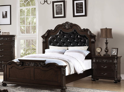 3 Piece Bedroom Set With Tufted Headboard And 2 Nightstands