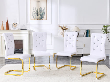 Elegant Design Alligator Skin Upholstered Dining Chairs