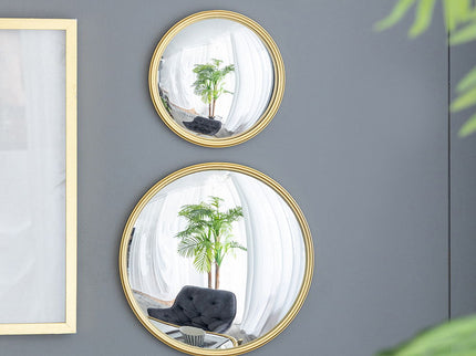 Round Mirror, Circle Mirror With Iron Frame For Living Room Bedroom Vanity Entryway Hallway