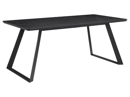 Smith - Rectangular Top Dining Table With 3 Drawers - Black