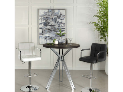 Edgerton - Round Height Bistro Bar Table - Dark Oak