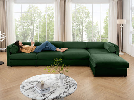 Contemporary Elegant Sofa With Storage And Ottoman