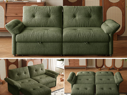 Sofa Bed, 2 In 1 Design For Living Rooms