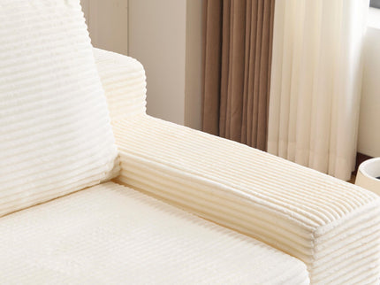 Comfortable Deep Seat Loveseat Sofa Bed, Reversible Cushion With Pillows