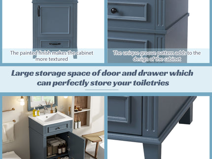 Bathroom Vanity With Sink, Drawer & Soft Closing Door