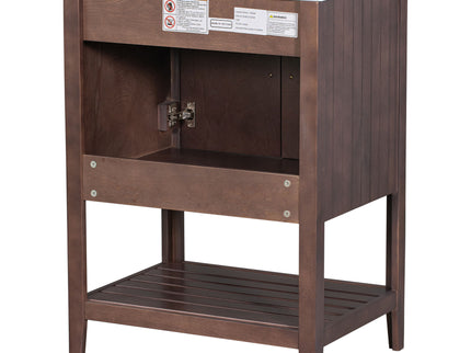 Modern Bathroom Vanity With Sink And Open Shelf