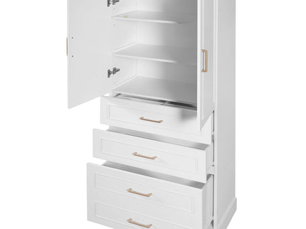Freestanding Bathroom Cabinet With 3 Drawers, Adjustable Shelf, Soft Close Doors
