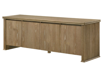 Dreydon - 4 Door TV Stand With Adjustable Shelves And Cable Management - Light Brown