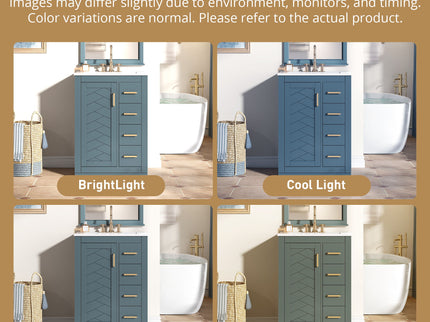 Modern Bathroom Vanity With 1 Door And 3 Drawers