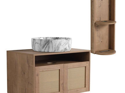 Bathroom Vanity & Art Sink And Storage Rack, Float Mounting Design