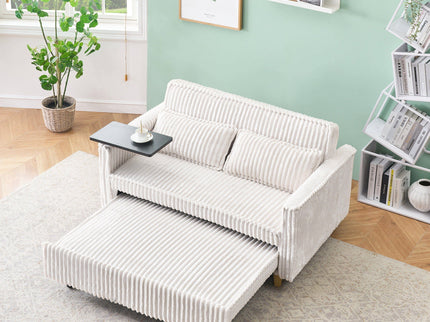 Pull Out Sofa With Movable Tabletop And USB Ports