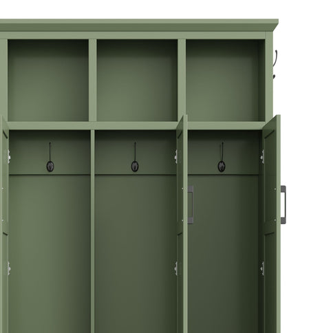 Hall Tree With 4 Hidden Cabinets
