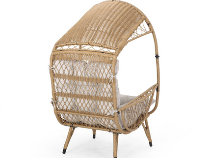Outdoor Wicker Standing Basket Chair With Cushion