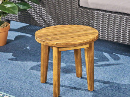 Outdoor Acacia Wood Side Table With Weather Resistance