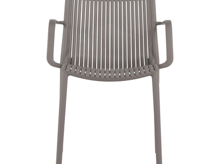 4 Modern Stackable Armchair Matched With Long Table