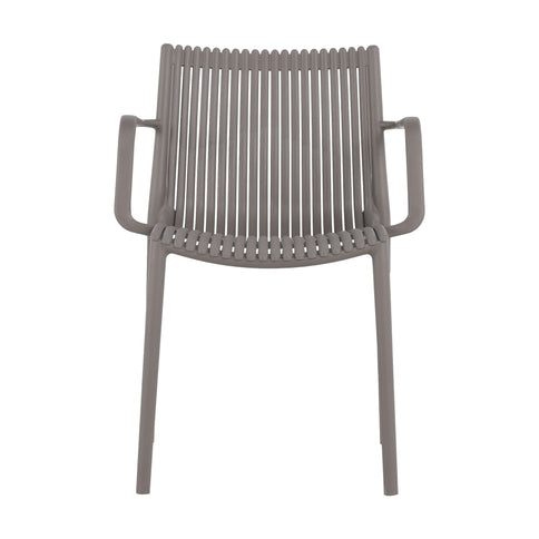 4 Modern Stackable Armchair Matched With Long Table
